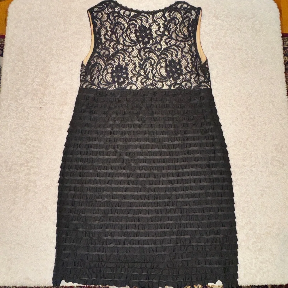 Ronni Nicole Black and Cream Lace Dress